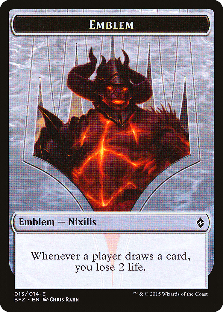 {T} Ob Nixilis Reignited Emblem [Battle for Zendikar Tokens][TBFZ 013]