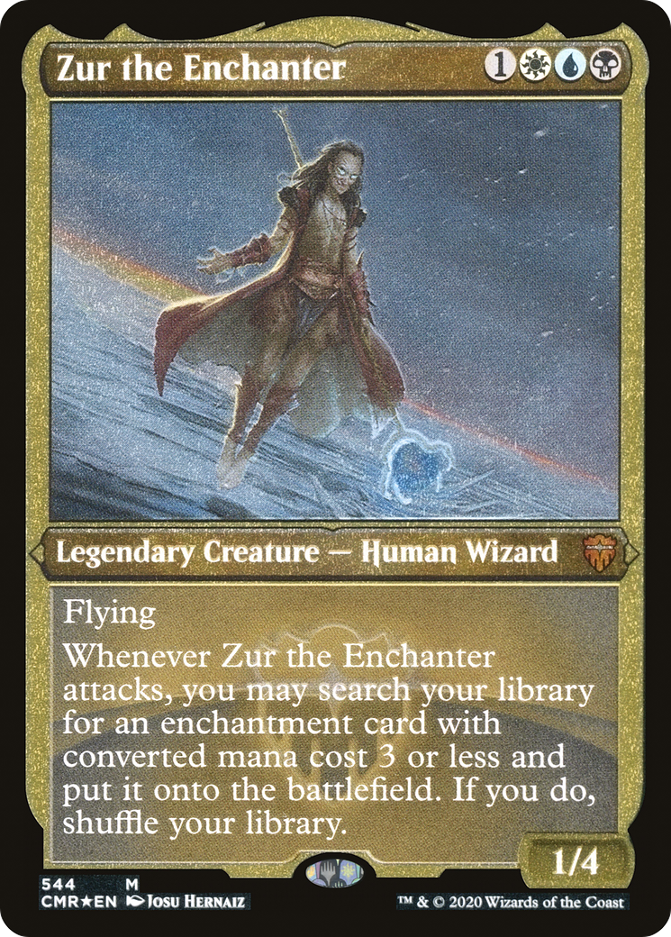 {R} Zur the Enchanter (Etched) [Commander Legends][CMR 544]
