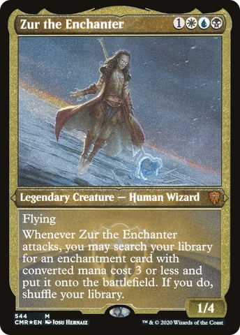 {R} Zur the Enchanter (Etched) [Commander Legends][CMR 544]