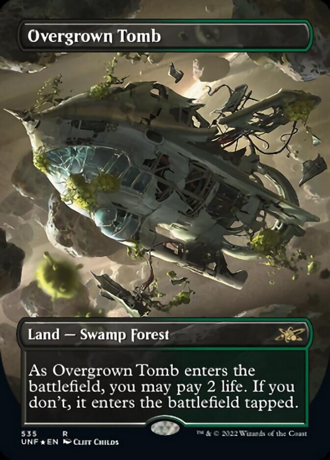 {R} Overgrown Tomb (Borderless) (Galaxy Foil) [Unfinity][UNF 284]