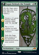 {R} Jugan Defends the Temple // Remnant of the Rising Star (Extended Art) [Kamigawa: Neon Dynasty][NEO 475]