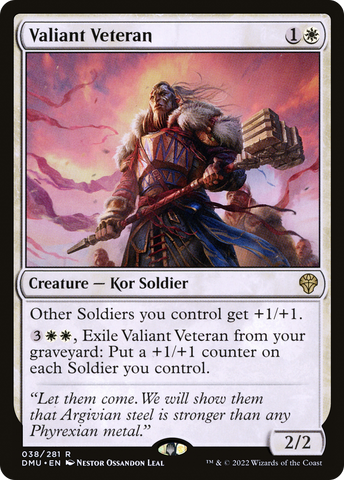 {R} Valiant Veteran [Dominaria United][DMU 038]