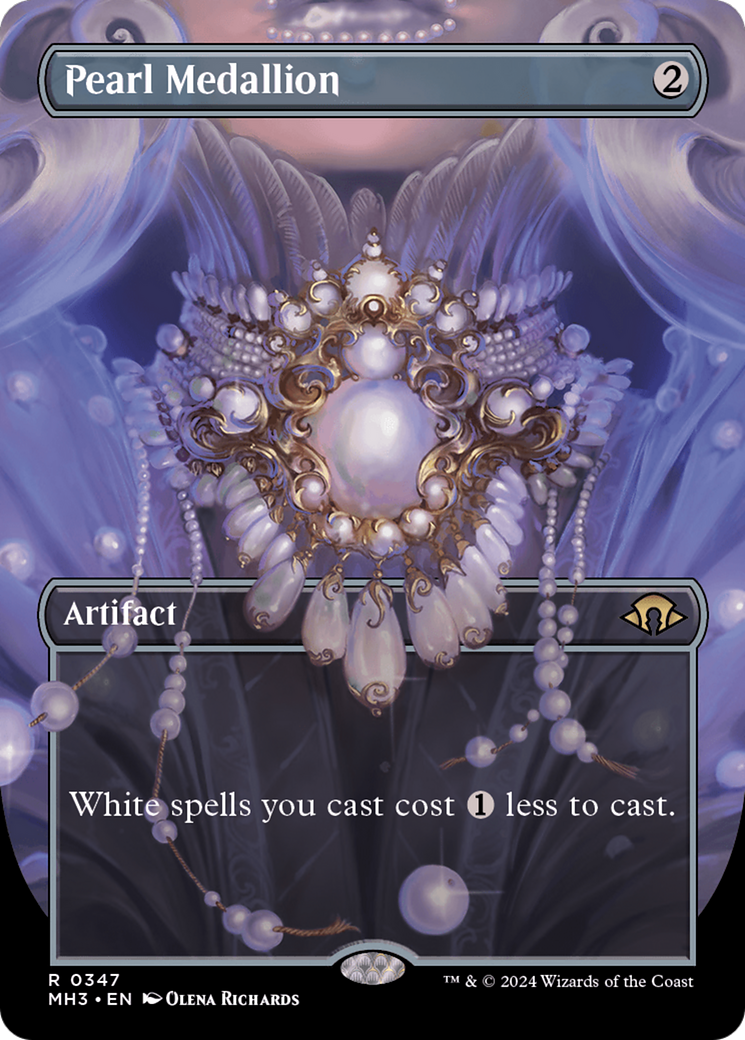 {R} Pearl Medallion (Borderless) [Modern Horizons 3][MH3 347]