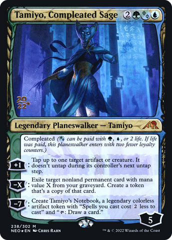 {R} Tamiyo, Compleated Sage [Kamigawa: Neon Dynasty Prerelease Promos][PR NEO 238]