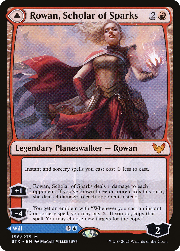 {R} Rowan, Scholar of Sparks // Will, Scholar of Frost [Strixhaven: School of Mages][STX 156]