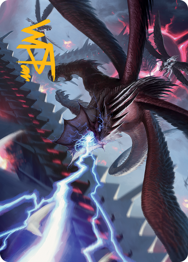 {A} Defiant Thundermaw Art Card (Gold-Stamped Signature) [March of the Machine Art Series][GS AMOM 035]