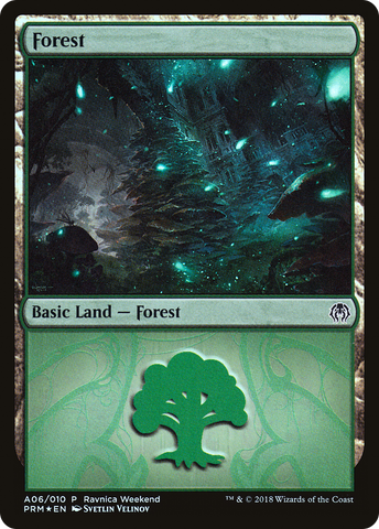 {B}[PA PRWK A06] Forest (A06) [Ravnica Allegiance Ravnica Weekend]