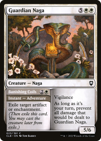 {C} Guardian Naga // Banishing Coils [Commander Legends: Battle for Baldur's Gate][CLB 023]