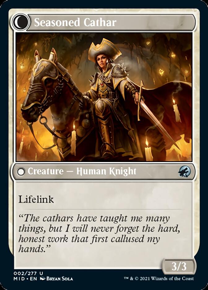 {C} Ambitious Farmhand // Seasoned Cathar [Innistrad: Midnight Hunt][MID 002]