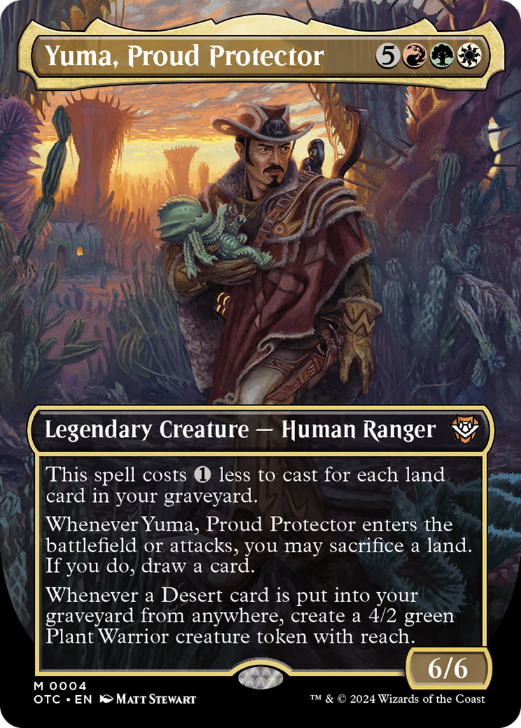 {R} Yuma, Proud Protector (Borderless) [Outlaws of Thunder Junction Commander][OTC 004]