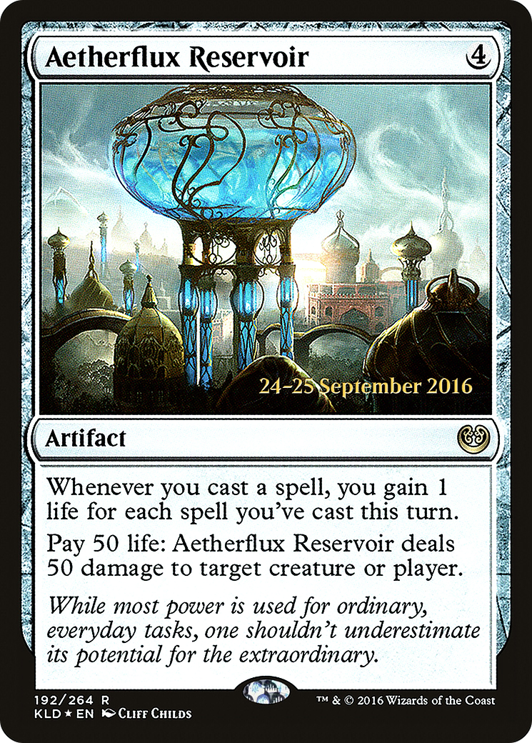 {R} Aetherflux Reservoir [Kaladesh Prerelease Promos][PR KLD 192] - Misty Mountain Games