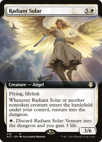{R} Radiant Solar (Extended Art) [Dungeons & Dragons: Adventures in the Forgotten Realms Commander][AFC 278]