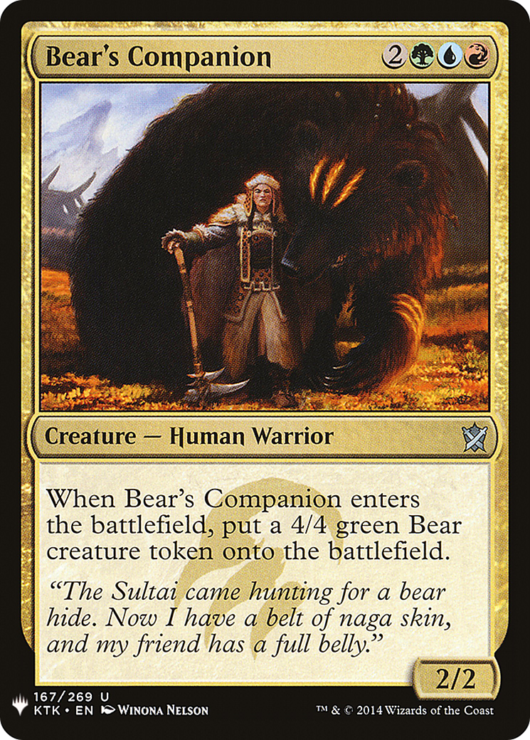 {C} Bear's Companion [Mystery Booster][LS KTK 167]