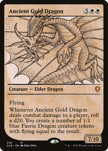 {R} Ancient Gold Dragon (Showcase) [Commander Legends: Battle for Baldur's Gate][CLB 376] - Misty Mountain Games