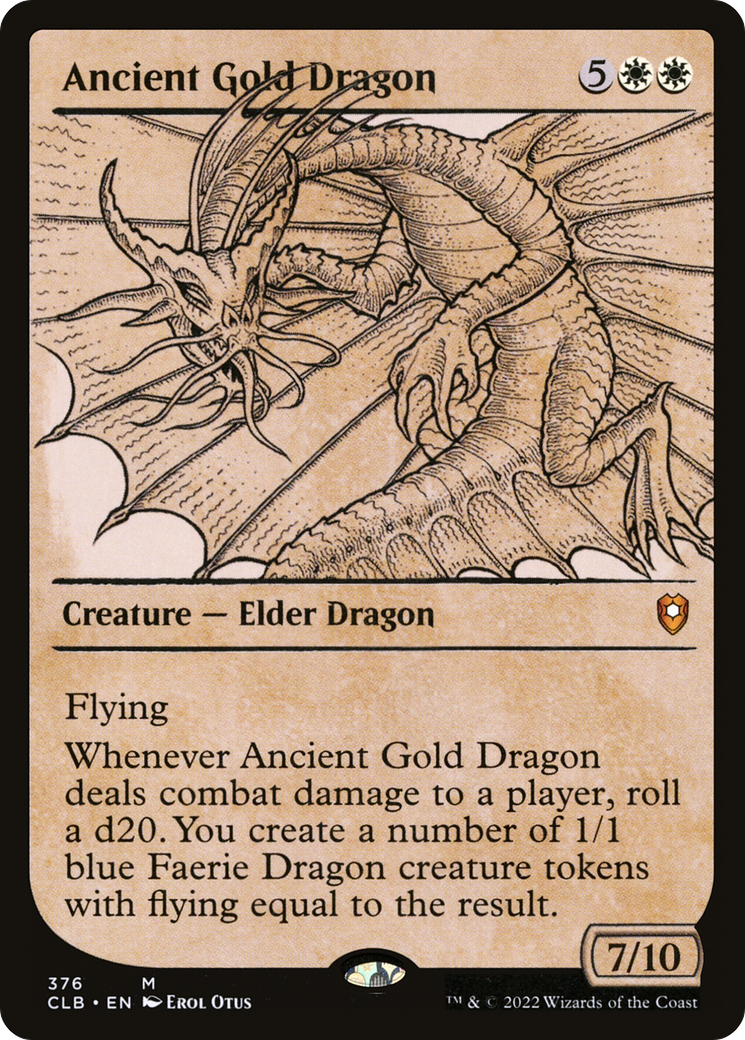 {R} Ancient Gold Dragon (Showcase) [Commander Legends: Battle for Baldur's Gate][CLB 376]
