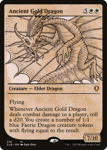 {R} Ancient Gold Dragon (Showcase) [Commander Legends: Battle for Baldur's Gate][CLB 376]