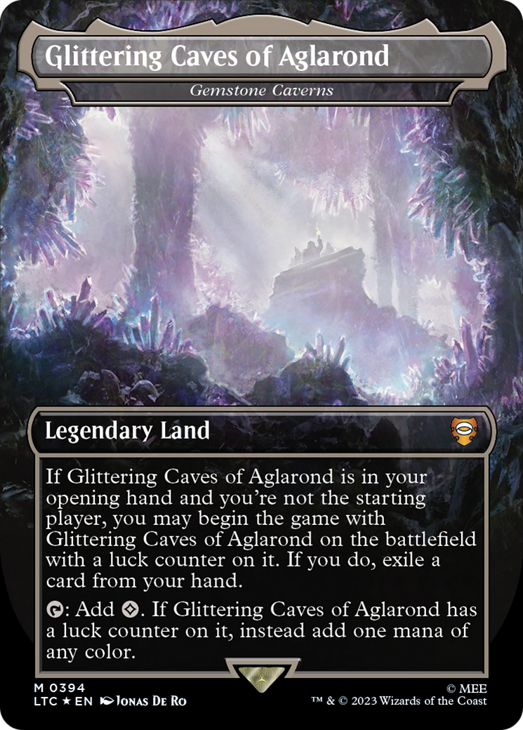 {R} Gemstone Caverns - Glittering Caves of Aglarond (Surge Foil Realms and Relics) [The Lord of the Rings: Tales of Middle-Earth Commander][LTC 394]