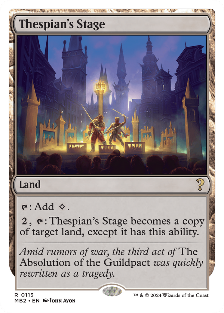 {R} Thespian's Stage (White Border) [Mystery Booster 2][MB2 113]