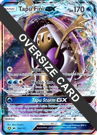 [JUM PKM-R] Tapu Fini GX (39/147) (Alternate card) (Jumbo Card) [Sun & Moon: Burning Shadows]