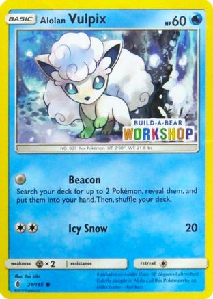 [PKM] Alolan Vulpix (21/145) (Build A Bear Workshop Exclusive) [Sun & Moon: Guardians Rising]