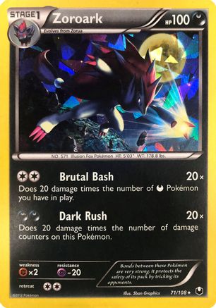 [PKM] Zoroark (71/108) (Cracked Ice Holo) (Theme Deck Exclusive) [Black & White: Dark Explorers]