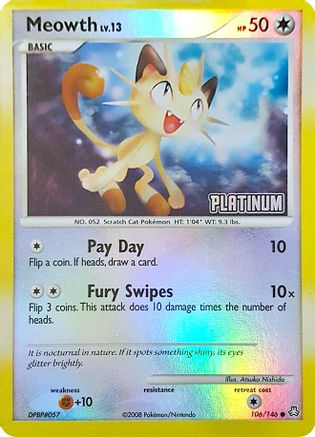 [PKM] Meowth (106/146) [Burger King Promos: 2009 Collection]