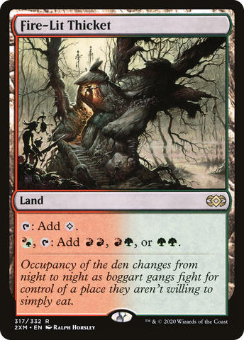 {R} Fire-Lit Thicket [Double Masters][2XM 317]