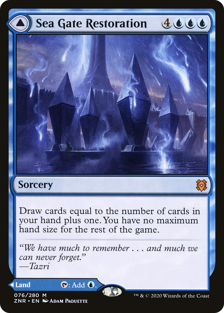 {R} Sea Gate Restoration // Sea Gate, Reborn [Zendikar Rising][ZNR 076]