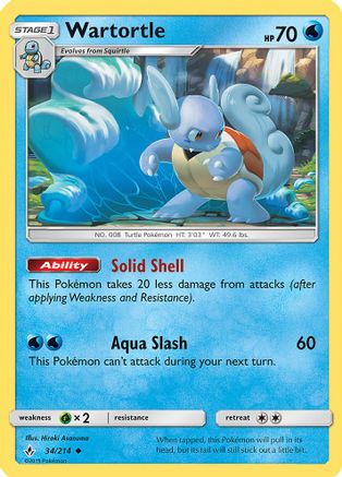 [PKM-R] Wartortle (34/214) (Premium Collection Promo) [Sun & Moon: Unbroken Bonds]