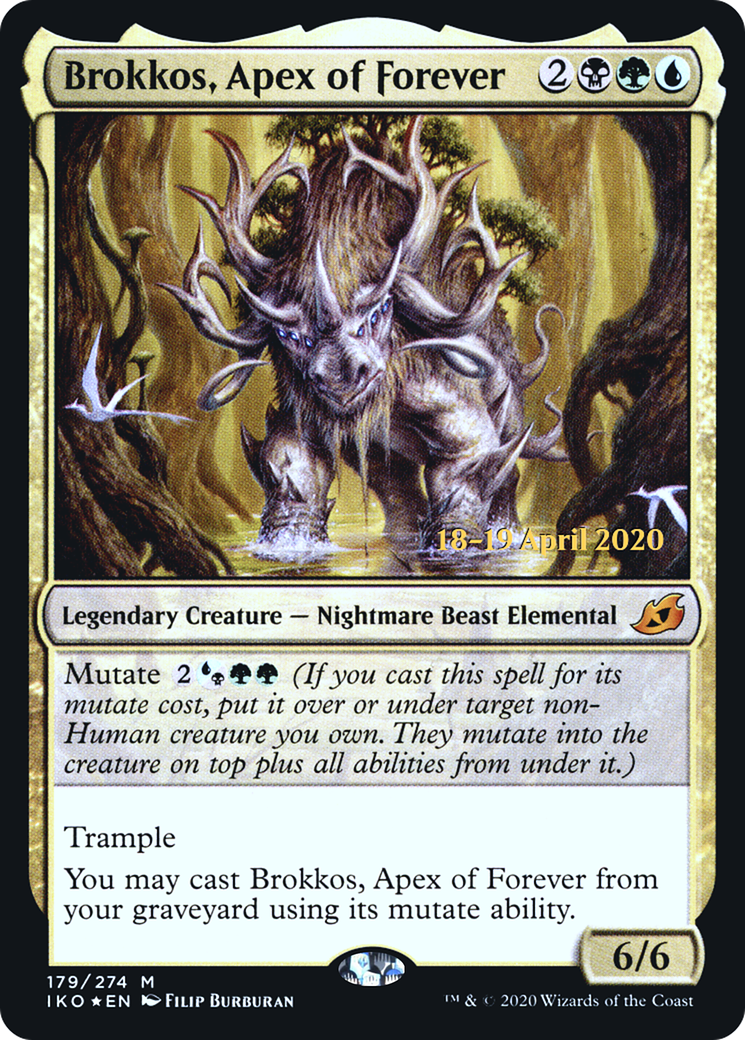 {R} Brokkos, Apex of Forever [Ikoria: Lair of Behemoths Prerelease Promos][PR IKO 179]