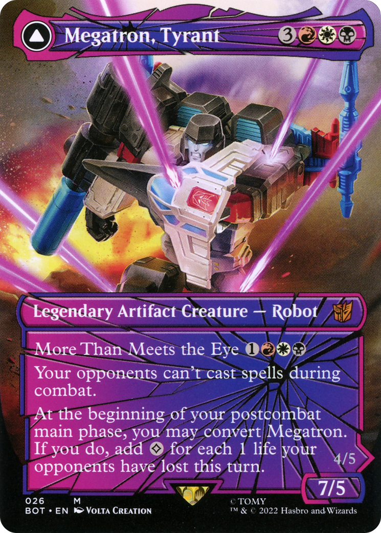 {R} Megatron, Tyrant // Megatron, Destructive Force (Shattered Glass) [Transformers][BOT 026]