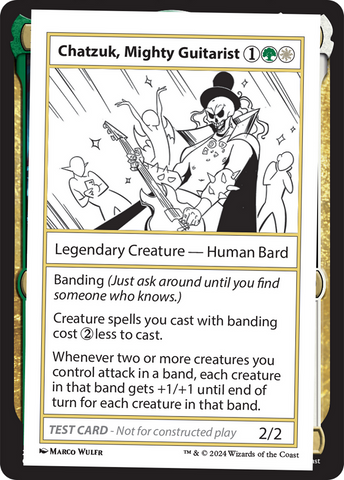 {C} Chatzuk, Mighty Guitarist [Mystery Booster 2 Playtest Cards][MB2 PLAYTEST]