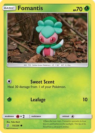 [PKM] Fomantis (15/236) [Sun & Moon: Unified Minds]