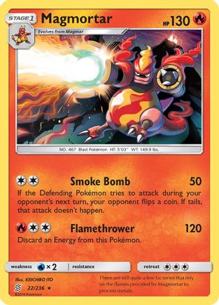 [PKM] Magmortar (22/236) [Sun & Moon: Unified Minds]