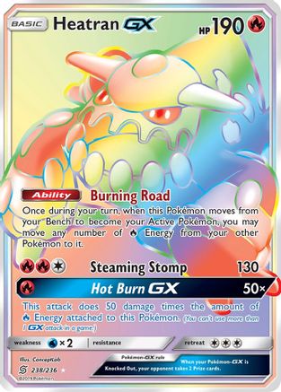 [PKM-R] Heatran GX (238/236) [Sun & Moon: Unified Minds]
