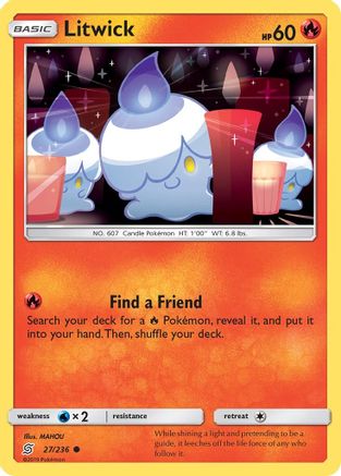 [PKM] Litwick (27/236) [Sun & Moon: Unified Minds]