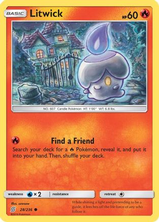 [PKM-C] Litwick (28/236) [Sun & Moon: Unified Minds]