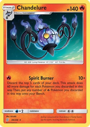 [PKM] Chandelure (30/236) [Sun & Moon: Unified Minds]