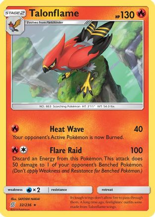 [PKM] Talonflame (32/236) [Sun & Moon: Unified Minds]