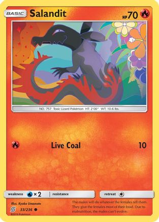 [PKM-C] Salandit (33/236) [Sun & Moon: Unified Minds]