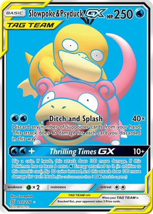 [PKM-R] Slowpoke & Psyduck GX (217/236) [Sun & Moon: Unified Minds]