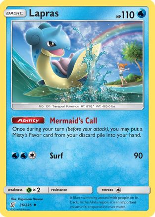[PKM] Lapras (36/236) [Sun & Moon: Unified Minds]
