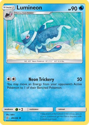 [PKM] Lumineon (40/236) [Sun & Moon: Unified Minds]