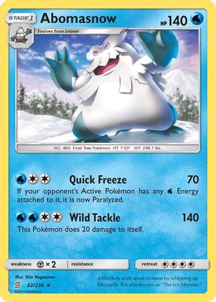 [PKM] Abomasnow (42/236) [Sun & Moon: Unified Minds]