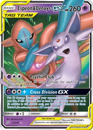 [PKM] Espeon & Deoxys GX (72/236) [Sun & Moon: Unified Minds]