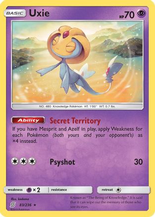 [PKM] Uxie (83/236) [Sun & Moon: Unified Minds]