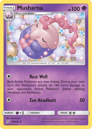[PKM] Musharna (89/236) [Sun & Moon: Unified Minds]