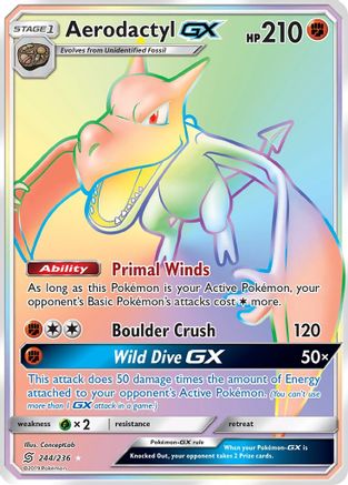 [PKM] Aerodactyl GX (244/236) [Sun & Moon: Unified Minds]