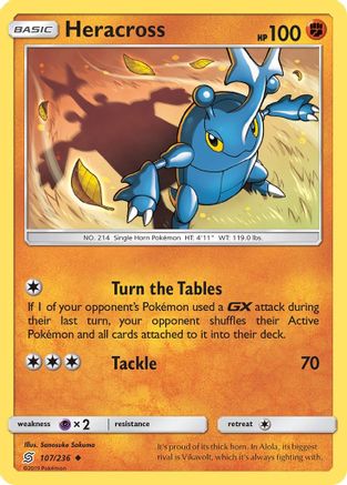 [PKM] Heracross (107/236) [Sun & Moon: Unified Minds]