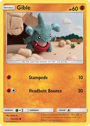 [PKM] Gible (112/236) [Sun & Moon: Unified Minds]